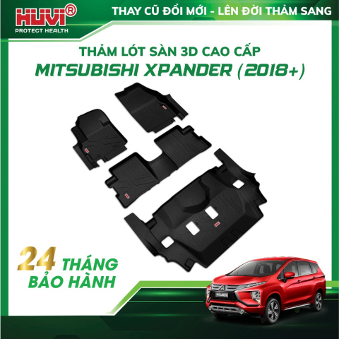 Thảm lót sàn Huvi Mitsubishi Xpander 2018-2024 - 2025 – Tràn viền bậc cửa