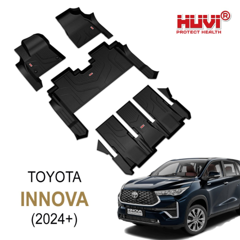 Thảm lót sàn ô tô Toyota Innova Cross 2023-2024 (bản xăng) tràn viền bậc cửa Huvi