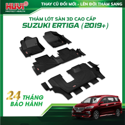 Thảm lót sàn ô tô Suzuki Ertiga 2019-2024- 2025 tràn viền bậc cửa Huvi